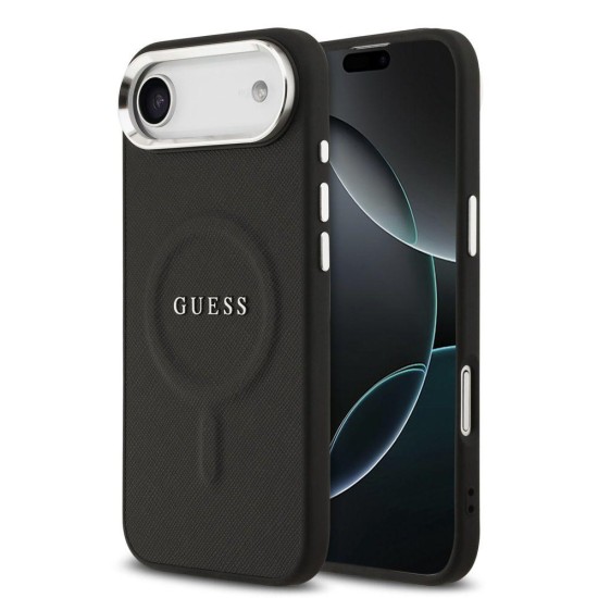 Husa Guess PU Saffiano MagSafe pentru iPhone Air, Neagra (Bakr, GUHMP17MPSAREGSK) by www.silkase.ro