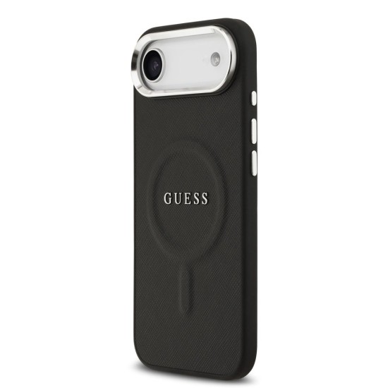 Husa Guess PU Saffiano MagSafe pentru iPhone Air, Neagra (Bakr, GUHMP17MPSAREGSK) by www.silkase.ro