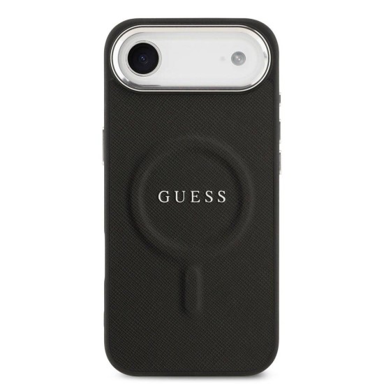Husa Guess PU Saffiano MagSafe pentru iPhone Air, Neagra (Bakr, GUHMP17MPSAREGSK) by www.silkase.ro