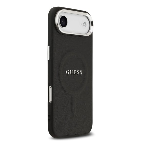 Husa Guess PU Saffiano MagSafe pentru iPhone Air, Neagra (Bakr, GUHMP17MPSAREGSK) by www.silkase.ro