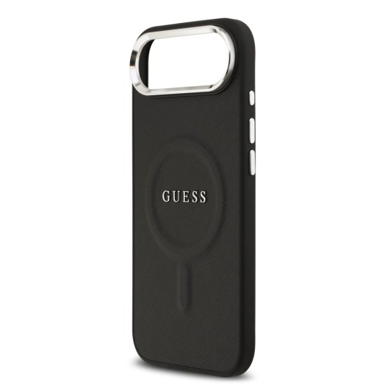 Husa Guess PU Saffiano MagSafe pentru iPhone Air, Neagra (Bakr, GUHMP17MPSAREGSK) by www.silkase.ro