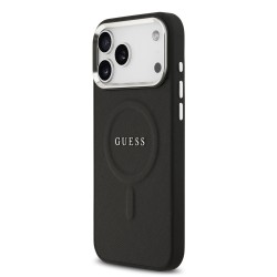 Husa Guess PU Saffiano MagSafe pentru iPhone 17 Pro Max, Neagra Husa Guess PU Saffiano MagSafe pentru iPhone 17 Pro Max, Neagra