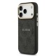 Husa Guess PU Leather 4G Gold Frame MagSafe pentru iPhone 17 Pro, Neagra (Bakr, GUHMP17LP4MSEGCK) by www.silkase.ro