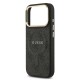 Husa Guess PU Leather 4G Gold Frame MagSafe pentru iPhone 17 Pro, Neagra (Bakr, GUHMP17LP4MSEGCK) by www.silkase.ro