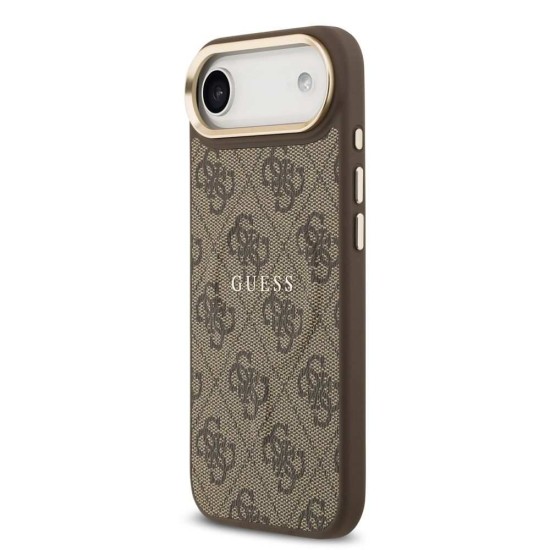 Husa Guess PU Leather 4G Gold Frame MagSafe pentru iPhone Air, Maro Husa Guess PU Leather 4G Gold Frame MagSafe pentru iPhone Air, Maro (Bakr, GUHMP17MP4MSEGCW) by www.silkase.ro