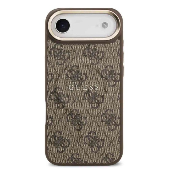 Husa Guess PU Leather 4G Gold Frame MagSafe pentru iPhone Air, Maro Husa Guess PU Leather 4G Gold Frame MagSafe pentru iPhone Air, Maro (Bakr, GUHMP17MP4MSEGCW) by www.silkase.ro