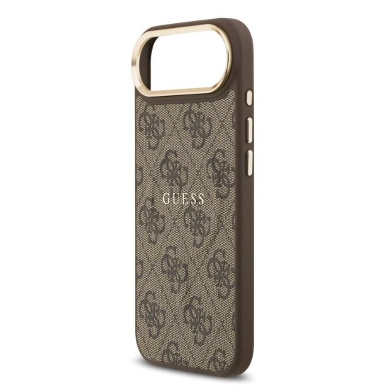 Husa Guess PU Leather 4G Gold Frame MagSafe pentru iPhone Air, Maro Husa Guess PU Leather 4G Gold Frame MagSafe pentru iPhone Air, Maro (Bakr, GUHMP17MP4MSEGCW) by www.silkase.ro
