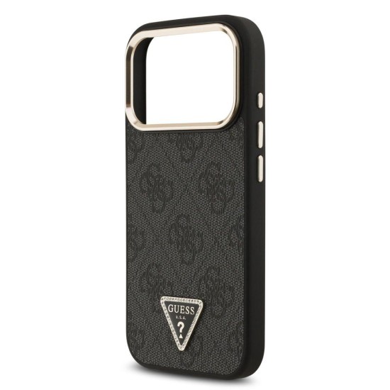Husa Guess PU Leather 4G Strass Triangle Logo Gold Frame MagSafe pentru iPhone 17 Pro, Neagra Husa Guess PU Leather 4G Strass Triangle Logo Gold Frame MagSafe pentru iPhone 17 Pro, Neagra (Bakr, GUHMP17LP4GTDGMK) by www.silkase.ro