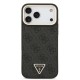 Husa Guess PU Leather 4G Strass Triangle Logo Gold Frame MagSafe pentru iPhone 17 Pro Max, Neagra (Bakr, GUHMP17XP4GTDGMK) by www.silkase.ro