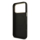 Husa Guess PU Leather 4G Strass Triangle Logo Gold Frame MagSafe pentru iPhone 17 Pro Max, Neagra (Bakr, GUHMP17XP4GTDGMK) by www.silkase.ro