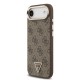 Husa Guess PU Leather 4G Strass Triangle Logo Gold Frame MagSafe pentru iPhone Air, Maro (Bakr, GUHMP17MP4GTDGMW) by www.silkase.ro