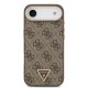Husa Guess PU Leather 4G Strass Triangle Logo Gold Frame MagSafe pentru iPhone Air, Maro (Bakr, GUHMP17MP4GTDGMW) by www.silkase.ro