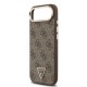 Husa Guess PU Leather 4G Strass Triangle Logo Gold Frame MagSafe pentru iPhone Air, Maro (Bakr, GUHMP17MP4GTDGMW) by www.silkase.ro