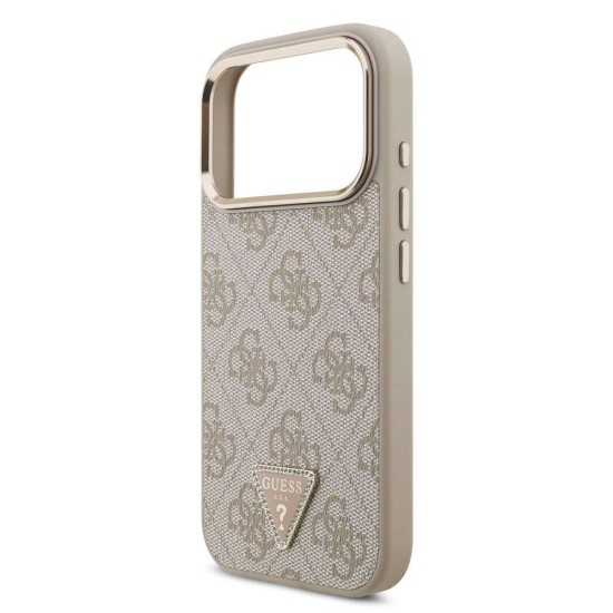 Husa Guess PU Leather 4G Strass Triangle Logo Gold Frame MagSafe pentru iPhone 17 Pro, Roz Husa Guess PU Leather 4G Strass Triangle Logo Gold Frame MagSafe pentru iPhone 17 Pro, Roz (Bakr, GUHMP17LP4GTDGMP) by www.silkase.ro