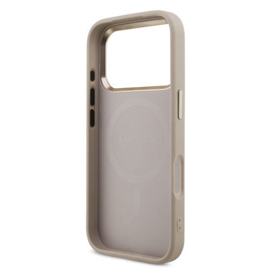 Husa Guess PU Leather 4G Strass Triangle Logo Gold Frame MagSafe pentru iPhone 17 Pro, Roz Husa Guess PU Leather 4G Strass Triangle Logo Gold Frame MagSafe pentru iPhone 17 Pro, Roz (Bakr, GUHMP17LP4GTDGMP) by www.silkase.ro
