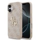 Husa Guess PU Leather 4G Metal Logo Gold Frame pentru iPhone 17, Roz (Bakr, GUHCP17S4GMGCPI) by www.silkase.ro