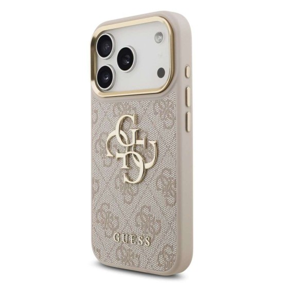 Husa Guess PU Leather 4G Metal Logo Gold Frame pentru iPhone 17 Pro, Roz Husa Guess PU Leather 4G Metal Logo Gold Frame pentru iPhone 17 Pro, Roz (Bakr, GUHCP17L4GMGCPI) by www.silkase.ro