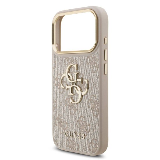 Husa Guess PU Leather 4G Metal Logo Gold Frame pentru iPhone 17 Pro, Roz Husa Guess PU Leather 4G Metal Logo Gold Frame pentru iPhone 17 Pro, Roz (Bakr, GUHCP17L4GMGCPI) by www.silkase.ro