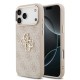 Husa Guess PU Leather 4G Metal Logo Gold Frame pentru iPhone 17 Pro Max, Roz (Bakr, GUHCP17X4GMGCPI) by www.silkase.ro