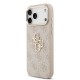 Husa Guess PU Leather 4G Metal Logo Gold Frame pentru iPhone 17 Pro Max, Roz (Bakr, GUHCP17X4GMGCPI) by www.silkase.ro