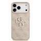 Husa Guess PU Leather 4G Metal Logo Gold Frame pentru iPhone 17 Pro Max, Roz (Bakr, GUHCP17X4GMGCPI) by www.silkase.ro