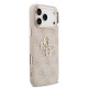 Husa Guess PU Leather 4G Metal Logo Gold Frame pentru iPhone 17 Pro Max, Roz (Bakr, GUHCP17X4GMGCPI) by www.silkase.ro