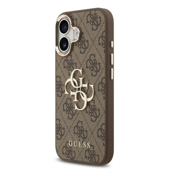 Husa Guess PU Leather 4G Metal Logo Gold Frame pentru iPhone 17, Maro Husa Guess PU Leather 4G Metal Logo Gold Frame pentru iPhone 17, Maro (Bakr, GUHCP17S4GMGCBR) by www.silkase.ro