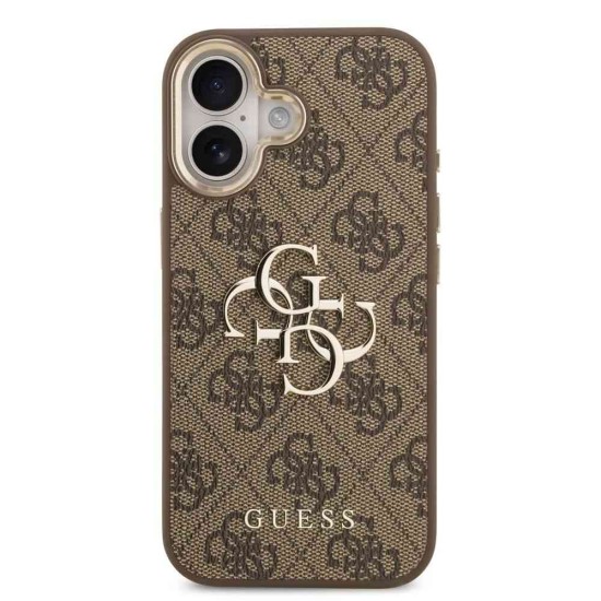 Husa Guess PU Leather 4G Metal Logo Gold Frame pentru iPhone 17, Maro Husa Guess PU Leather 4G Metal Logo Gold Frame pentru iPhone 17, Maro (Bakr, GUHCP17S4GMGCBR) by www.silkase.ro