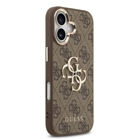 Husa Guess PU Leather 4G Metal Logo Gold Frame pentru iPhone 17, Maro Husa Guess PU Leather 4G Metal Logo Gold Frame pentru iPhone 17, Maro (Bakr, GUHCP17S4GMGCBR) by www.silkase.ro