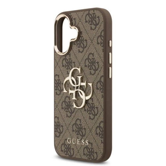 Husa Guess PU Leather 4G Metal Logo Gold Frame pentru iPhone 17, Maro Husa Guess PU Leather 4G Metal Logo Gold Frame pentru iPhone 17, Maro (Bakr, GUHCP17S4GMGCBR) by www.silkase.ro