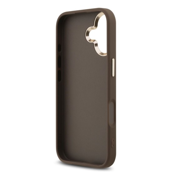 Husa Guess PU Leather 4G Metal Logo Gold Frame pentru iPhone 17, Maro Husa Guess PU Leather 4G Metal Logo Gold Frame pentru iPhone 17, Maro (Bakr, GUHCP17S4GMGCBR) by www.silkase.ro