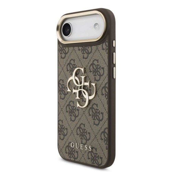 Husa Guess PU Leather 4G Metal Logo Gold Frame pentru iPhone Air, Maro Husa Guess PU Leather 4G Metal Logo Gold Frame pentru iPhone Air, Maro (Bakr, GUHCP17M4GMGCBR) by www.silkase.ro