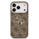 Husa Guess PU Leather 4G Metal Logo Gold Frame pentru iPhone 17 Pro, Maro (Bakr, GUHCP17L4GMGCBR) by www.silkase.ro