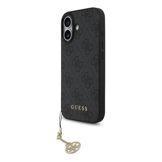 Husa Guess 4G Charm (Tone on Tone) pentru iPhone 17, Gri (Bakr, GUHMP17SGF4GCK) by www.silkase.ro