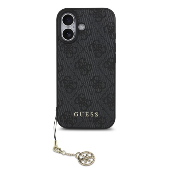 Husa Guess 4G Charm (Tone on Tone) pentru iPhone 17, Gri (Bakr, GUHMP17SGF4GCK) by www.silkase.ro