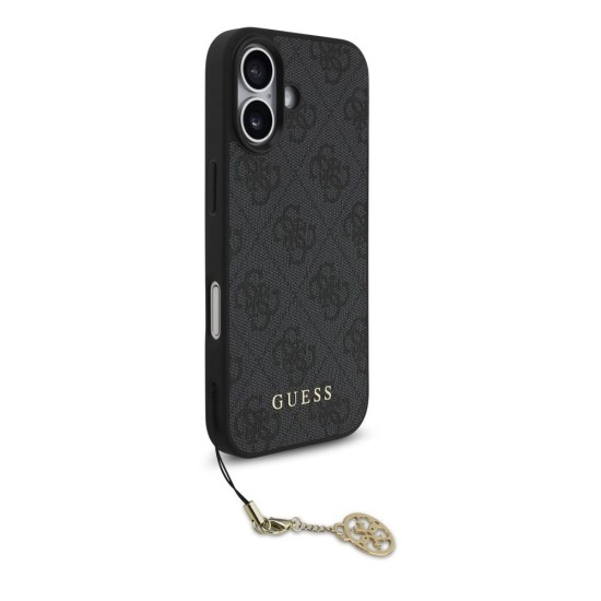Husa Guess 4G Charm (Tone on Tone) pentru iPhone 17, Gri (Bakr, GUHMP17SGF4GCK) by www.silkase.ro