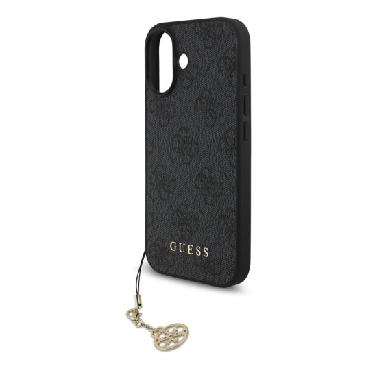 Husa Guess 4G Charm (Tone on Tone) pentru iPhone 17, Gri (Bakr, GUHMP17SGF4GCK) by www.silkase.ro