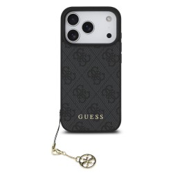 Husa Guess 4G Charm (Tone on Tone) pentru iPhone 17 Pro/18 Pro, Gri