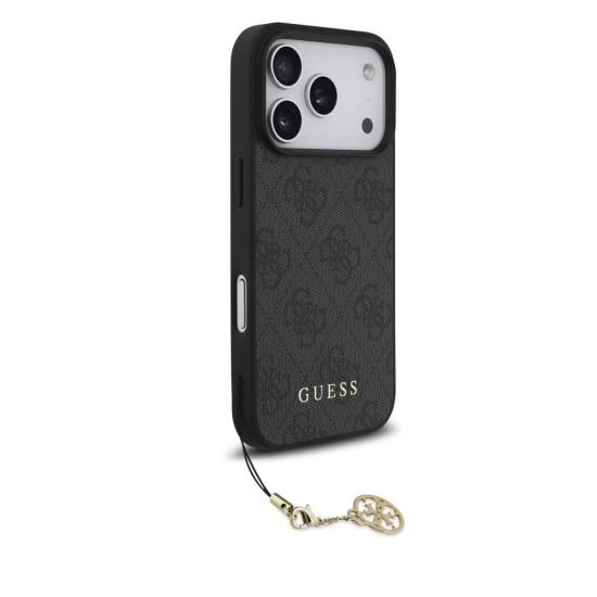 Husa Guess 4G Charm (Tone on Tone) pentru iPhone 17 Pro, Gri (Bakr, GUHMP17LGF4GCK) by www.silkase.ro