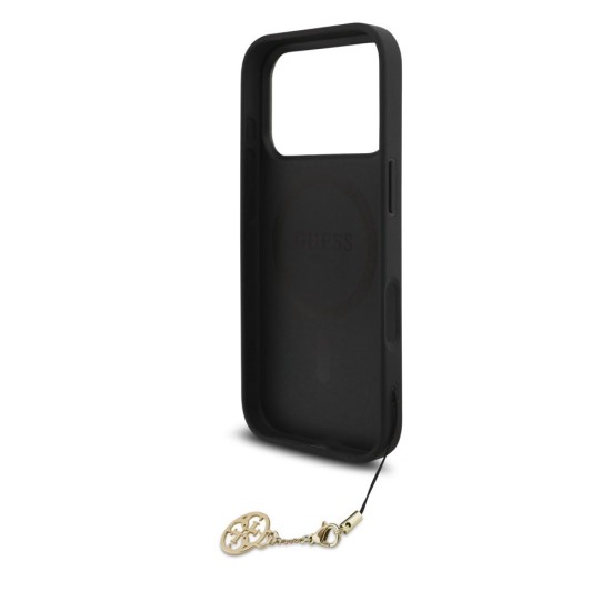 Husa Guess 4G Charm (Tone on Tone) pentru iPhone 17 Pro, Gri (Bakr, GUHMP17LGF4GCK) by www.silkase.ro