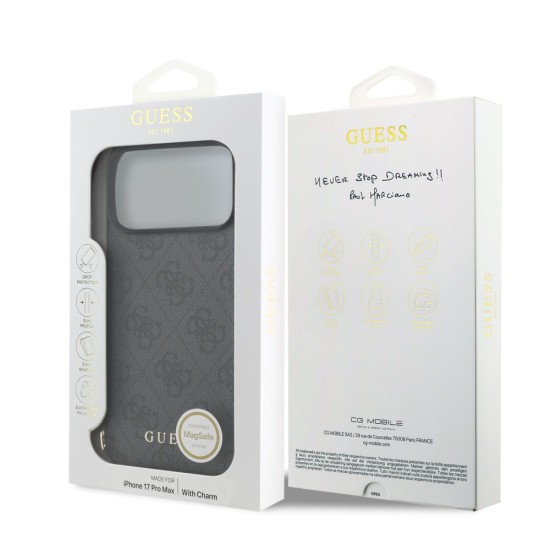 Husa Guess 4G Charm (Tone on Tone) pentru iPhone 17 Pro Max, Gri Husa Guess 4G Charm (Tone on Tone) pentru iPhone 17 Pro Max, Gri (Bakr, GUHMP17XGF4GCK) by www.silkase.ro