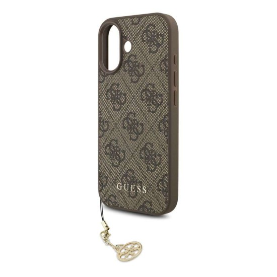 Husa Guess 4G Charm (Tone on Tone) pentru iPhone 17, Maro (Bakr, GUHMP17SGF4GCW) by www.silkase.ro