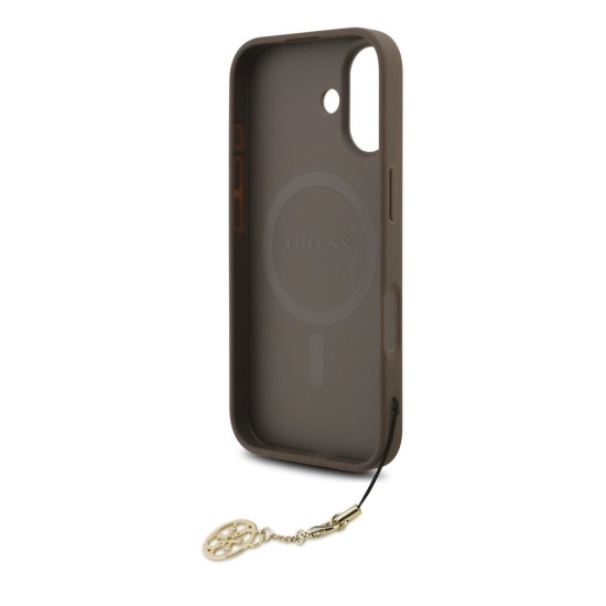 Husa Guess 4G Charm (Tone on Tone) pentru iPhone 17, Maro (Bakr, GUHMP17SGF4GCW) by www.silkase.ro