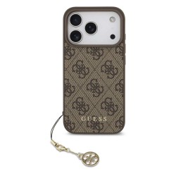 Husa Guess 4G Charm (Tone on Tone) pentru iPhone 17 Pro/18 Pro, Maro