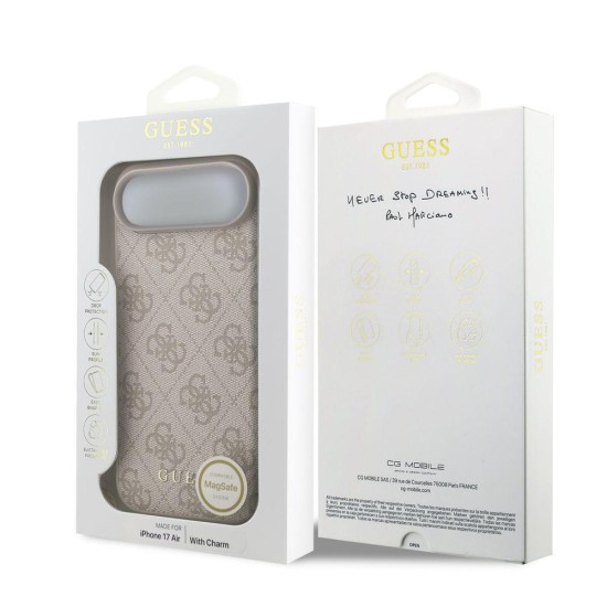 Husă Guess 4G Charm MagSafe pentru iPhone Air Tone on Tone Roz Husă Guess 4G Charm MagSafe pentru iPhone Air Tone on Tone Roz (Bakr, GUHMP17MGF4GCP) by www.silkase.ro
