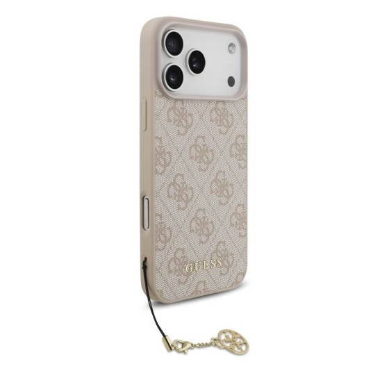 Husă Guess 4G Charm MagSafe pentru iPhone 17 Pro Max Tone on Tone Roz (Bakr, GUHMP17XGF4GCP) by www.silkase.ro