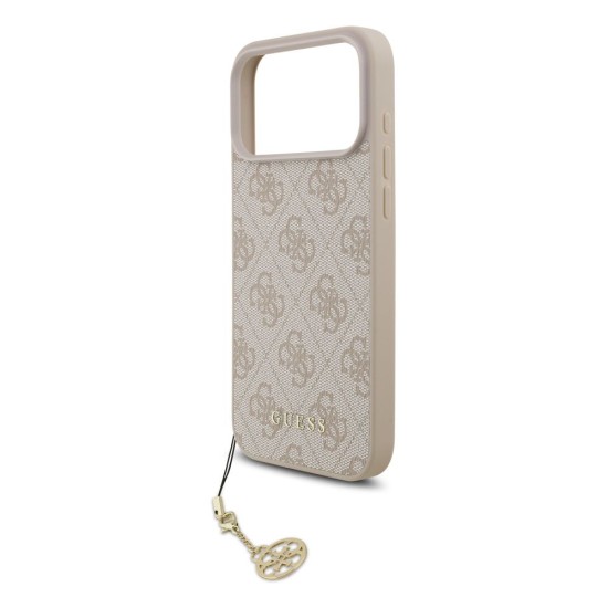 Husă Guess 4G Charm MagSafe pentru iPhone 17 Pro Max Tone on Tone Roz (Bakr, GUHMP17XGF4GCP) by www.silkase.ro
