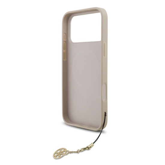 Husă Guess 4G Charm MagSafe pentru iPhone 17 Pro Max Tone on Tone Roz (Bakr, GUHMP17XGF4GCP) by www.silkase.ro