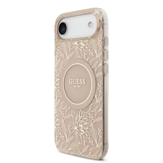 Husa Guess IML Flowers Allover Strap MagSafe pentru iPhone Air, Roz Husa Guess IML Flowers Allover Strap MagSafe pentru iPhone Air, Roz (Bakr, GUHMP17MHCPOFPP) by www.silkase.ro