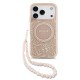 Husa Guess IML Flowers Allover Strap MagSafe pentru iPhone 17 Pro, Roz (Bakr, GUHMP17LHCPOFPP) by www.silkase.ro